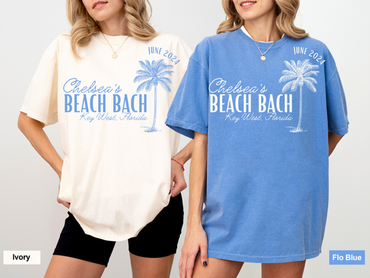 Custom Beach Bach Themed Bachelorette T-Shirts
