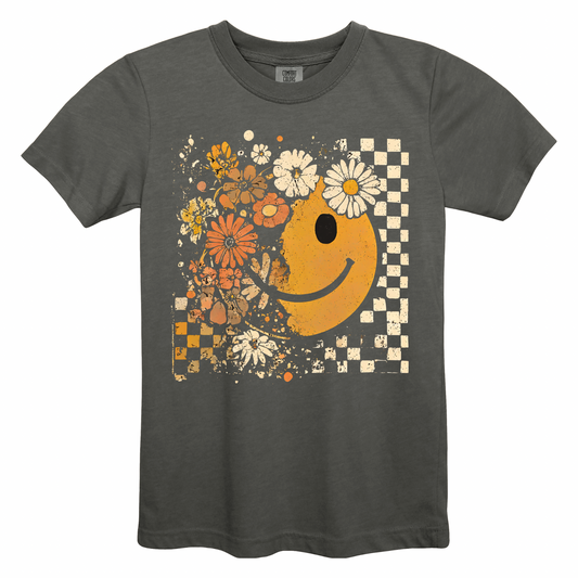 Boho Floral Smiley - Comfort Colors