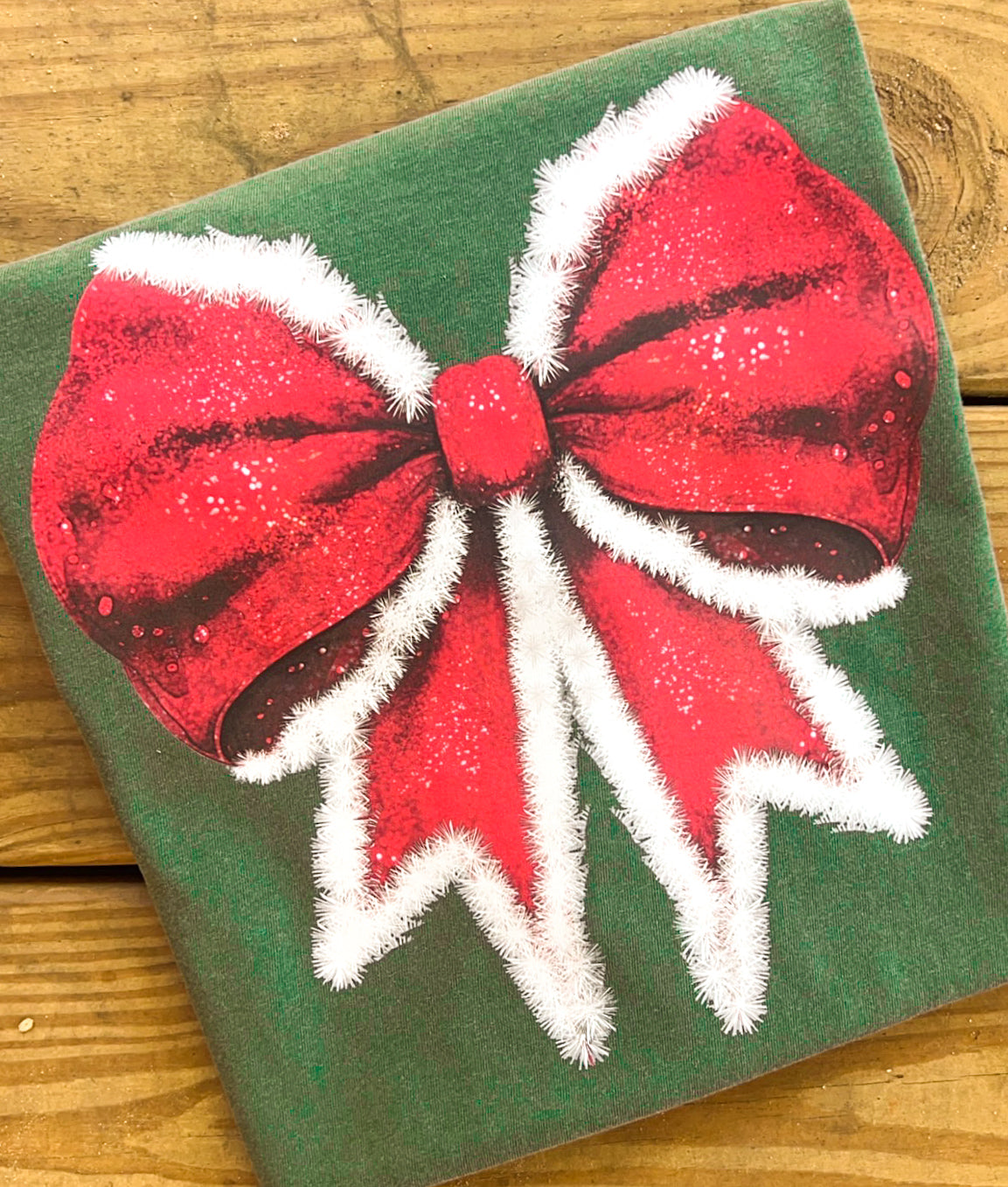 Santa Bow - Comfort Colors