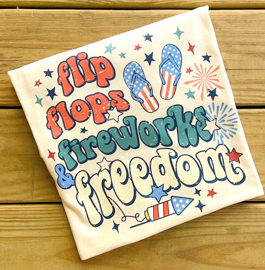 Flip Flops, Fireworks, & Freedom - Comfort Colors