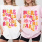 Groovy Here Comes The Bride/Party Bachelorette T-Shirts