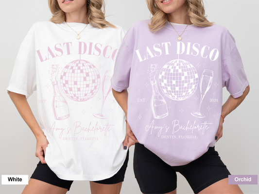 Custom Last Disco Bachelorette T-Shirts