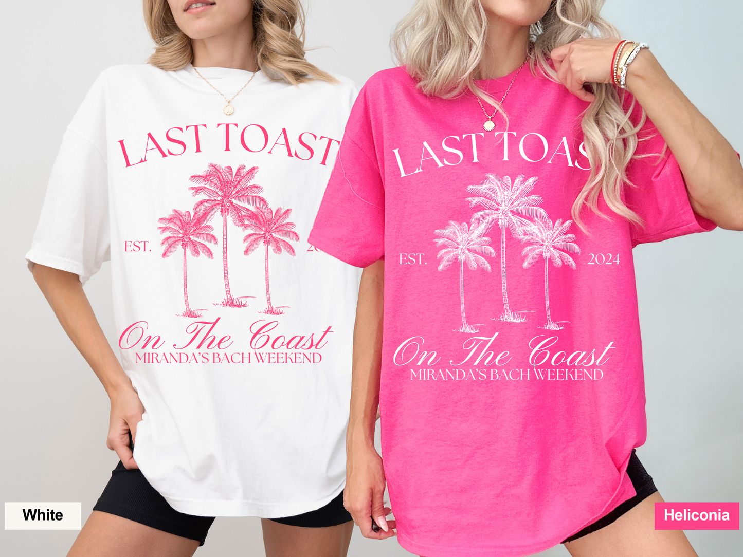 Custom Last Toast on the Coast Bachelorette T-Shirts