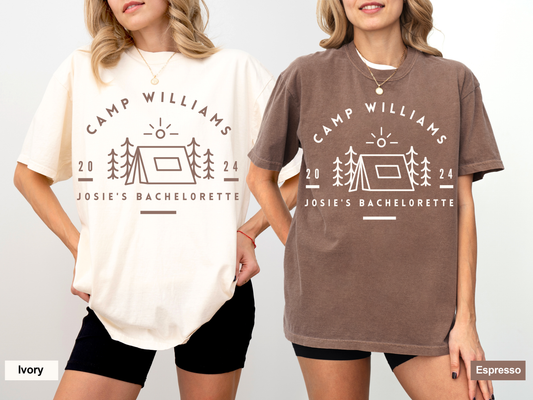 Custom Camp Themed Bachelorette T-Shirts