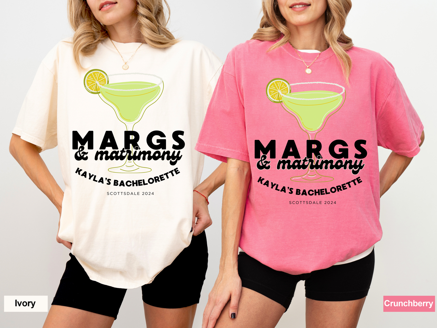 Custom Margs & Matrimony Bachelorette T-Shirts