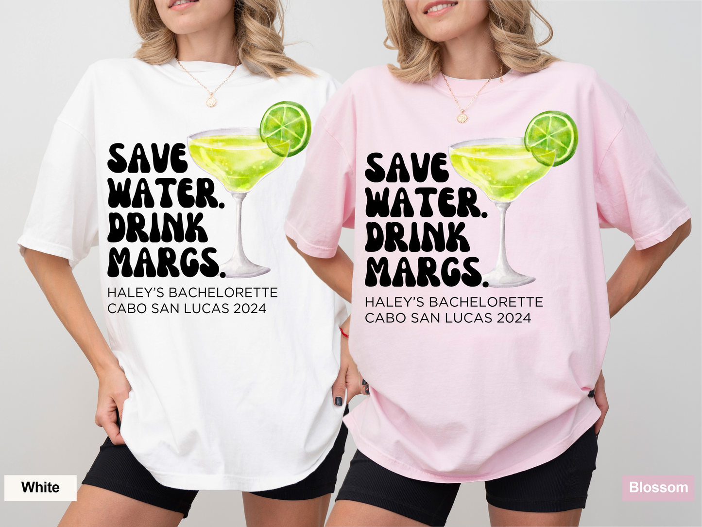 Custom Save Water Drink Margs Bachelorette T-Shirts
