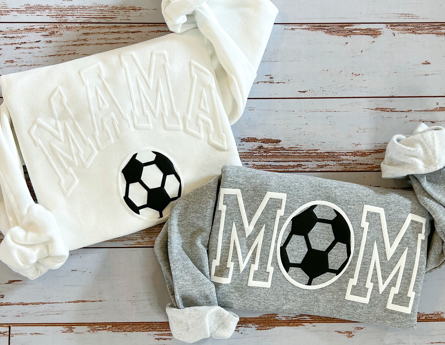 3D Puff Soccer Mom/Mama Sweatshirt Cotton Press Co.